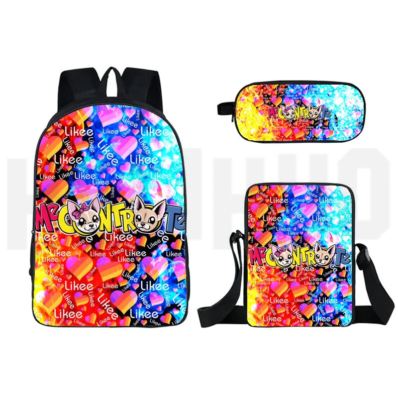 Donne Casual Travel Laptop 3D Print Zipper Book Cartelle Uomo Zaino Me Contro Te 3D Print Zaino Cartoon Student School Bag