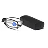 Retro Folding Reading Glasses Anti Blue Light Prescription Glass  Portable Telescopic Eyeglasses with Case Diopter +1.0 To +4.0 3