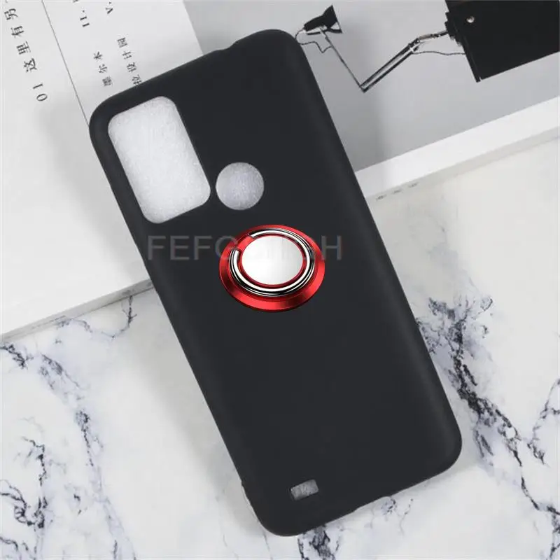 For Oukitel C31 Pro C31PRO 6.52”OukitelC31 Pro Back Ring Holder Bracket TPU Soft Silicone Phone protect Case Anti falling shell 3