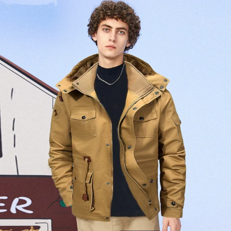 Men Jacket Coats Fashion Trench Coat New Winter Casual Thick Overcoat Black Gentleman Jacket Male Long