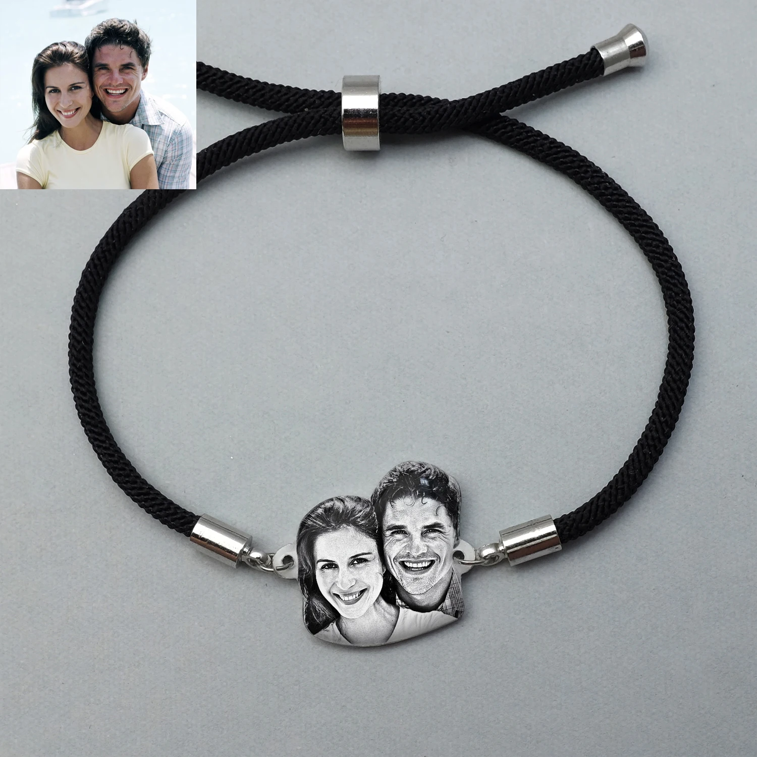 Custom Photo Charm Bracelet Personalized Picture Jewelry Couples Birthday Lover Family Memory Keepsake Christmas Gift for Her couple s925 silver camera projection necklace customized photo necklaces photo custom jewelry pet lover family memory keepsake