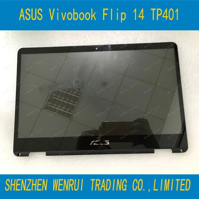 

14-дюймовый ЖК-дисплей для Asus Vivobook Flip TP401 TP401N TP401CA серия сенсорный экран стекло дигитайзер в сборе с рамкой