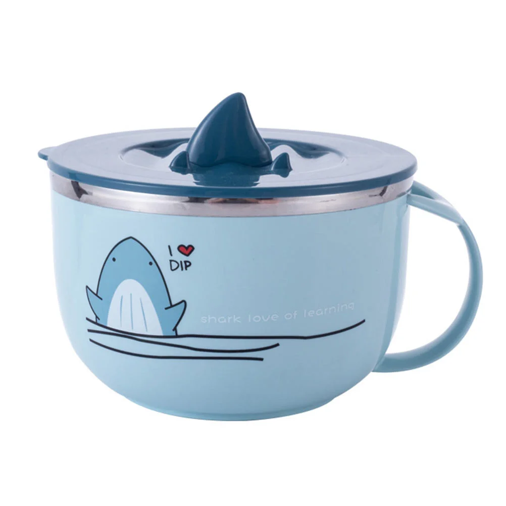 

1000 ML Stainless Steel Instant Noodle Bowl Reusable Bento Bowls Salad Student Cutlery Spaghetti