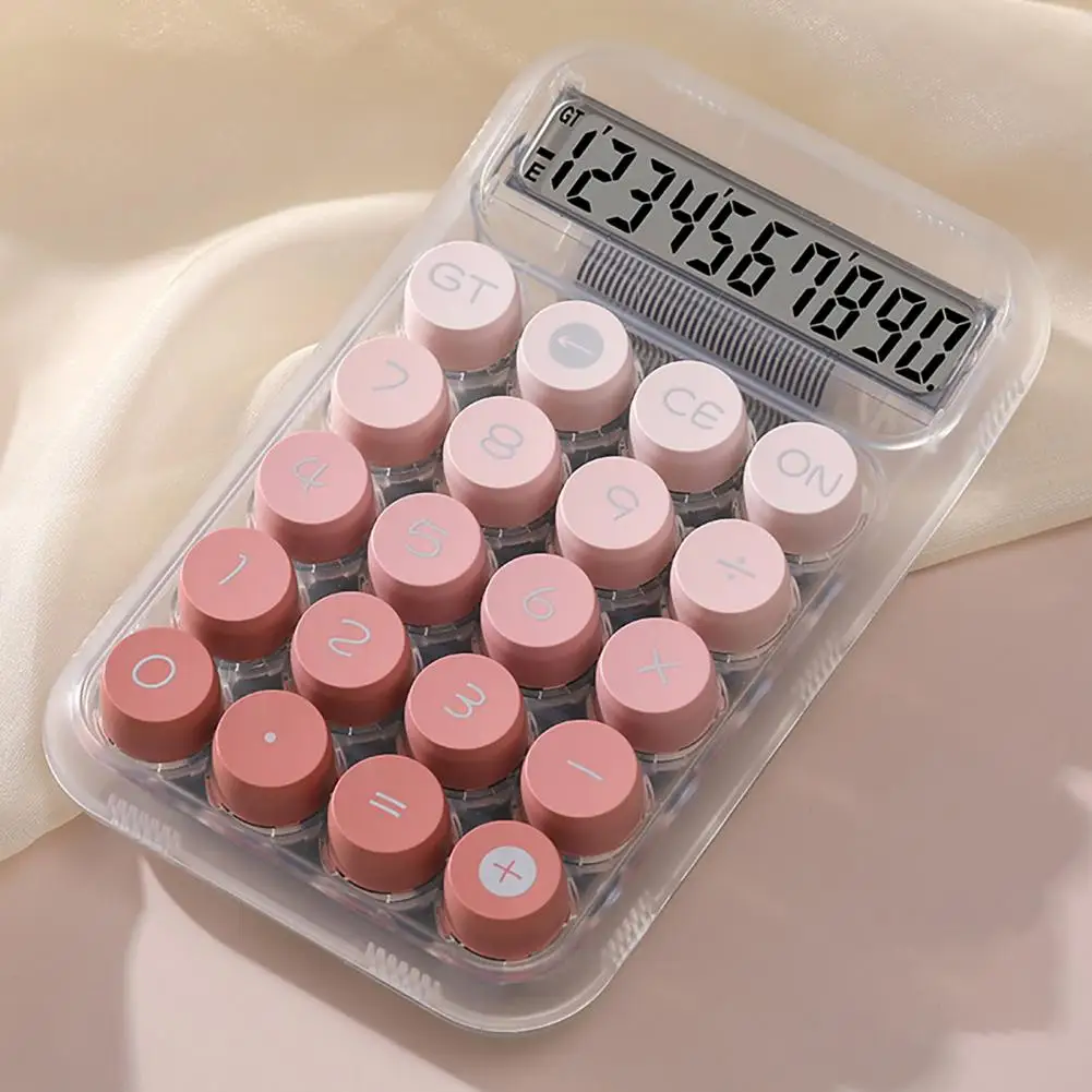 전문 계산기 12 자리 그라데이션 컬러 기계식 키보드 데스크톱 계산기, 재무용 미끄럼 방지 패드 포함