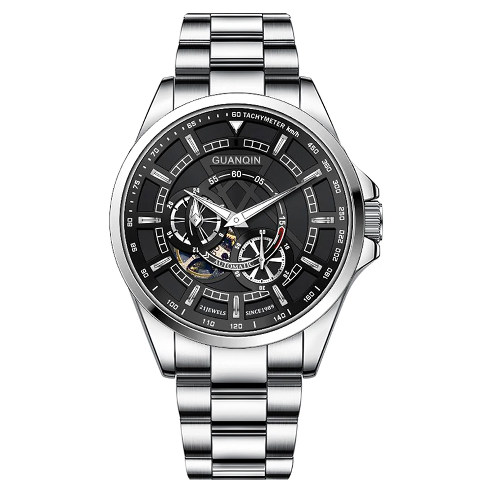 

GUANQIN Men's Watches Tourbillon Luxury Automatic Watch Men Mechanical Wristwatch Clock Waterproof Sports Luminous Reloj Hombre