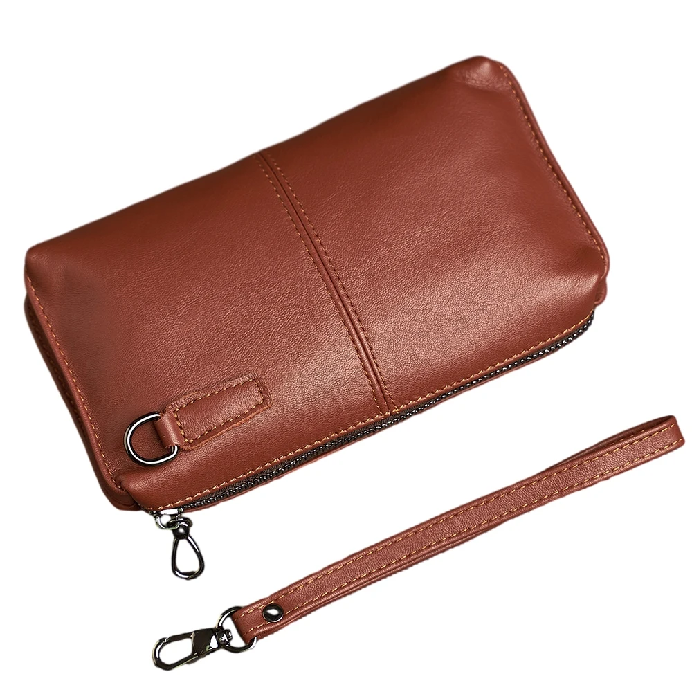 NASVA Leder männer Kupplung Taschen Lange Telefon Taschen frauen Kupplung Taschen Geldbörse Kreditkarte Tasche frauen brieftasche – Detail 4