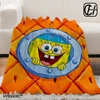 Go-SpongeBob Cartoon Printed Blanket Soft and Comfortable Flannel Throw Blanket Home Bed Sofa Children's Cute Birthday Gift 2
