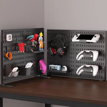 Pannello forato per archiviazione per ufficio desktop: ideale per organizzare forniture per ufficio e duplicazione come ripiano per esposizione di figure