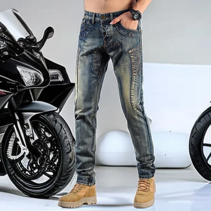 

Japan Motorcycle Jeans knee Aramid Protective Gear Riding Touring Motorbike Men Motocross Pants black Moto Pants WOLFRIDER