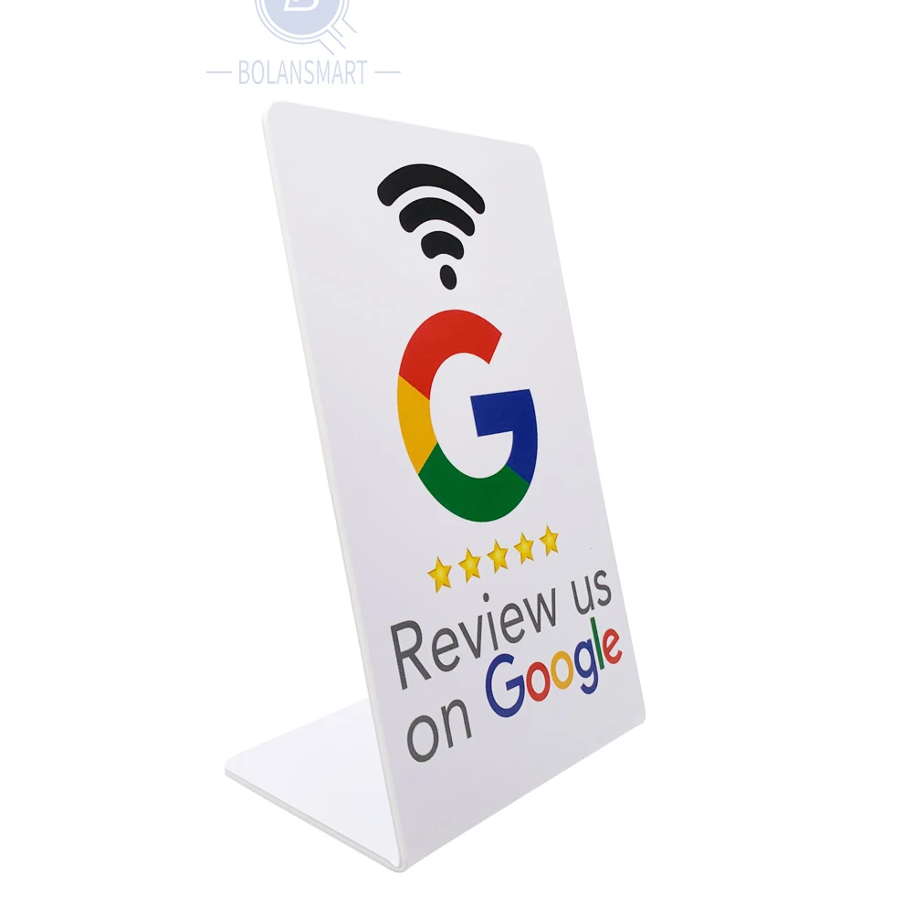 1pcs 13.56MHz Ntag215 Google Review Cards For Android/iPhone Tap URL Writing Social Business Review Cards Standard NFC Instagram