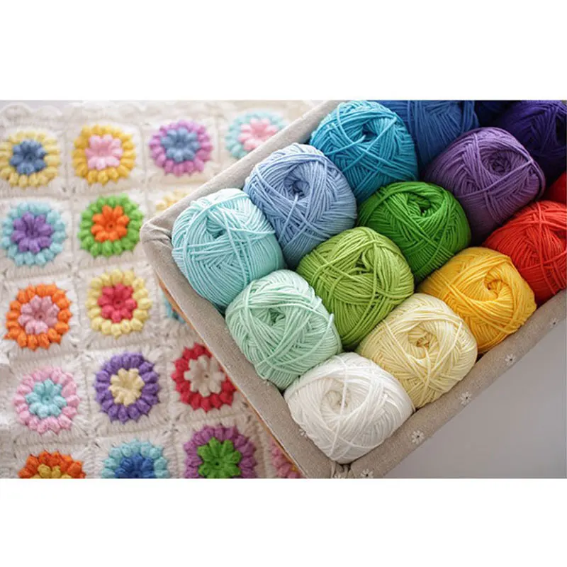 40g/Ball Milk Cotton Yarn 5 Strands Silk Knitting Wool Cord Needlework  Crochet Craft Soft Warm Baby Yarn for Hand Knitting Threa - AliExpress