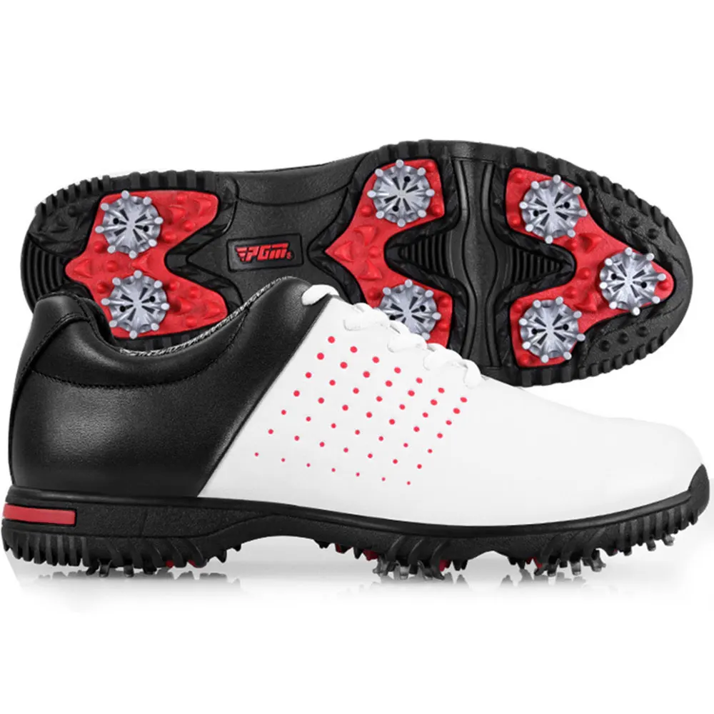 PGM Golf Shoes Men Sneakers Activity Staples Anti slip Sole Ultra Fiber Leather Waterproof Golf Shoes Men's Casual Sports