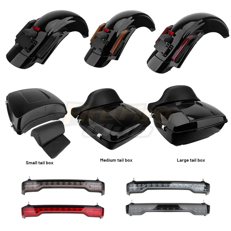 

Moto LED Brake/Turn/Tail Lamp Light Rear Fender System Tail Box Backrest Pad Pak Luggage For Harley Touring Street Glide 14-20