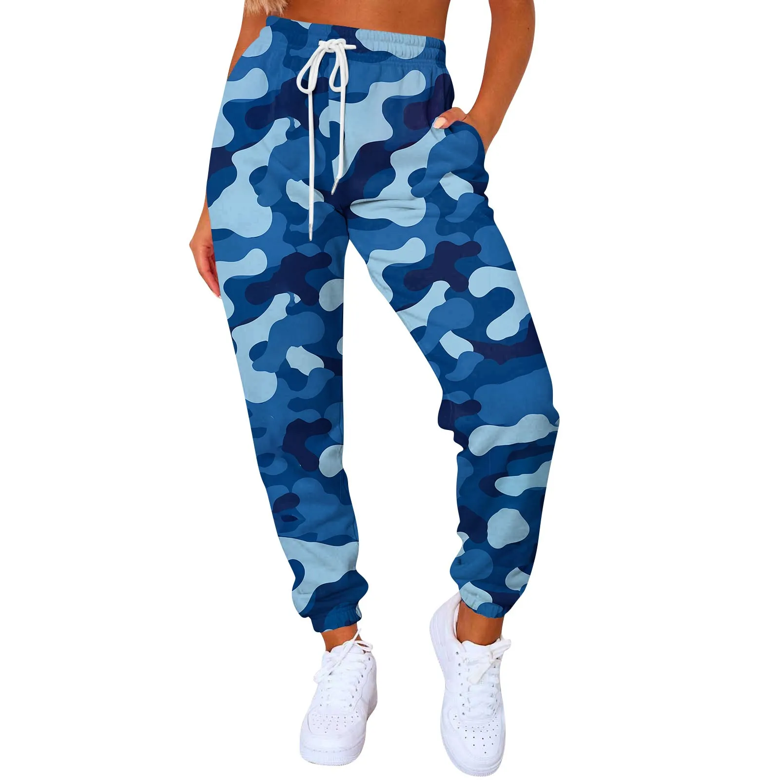 

Womens Trousers Drawstring Camuflaje Bloomers Ladies Casual Fashion Print Sweatpants Sports Fitness Yoga Pants Pantalones Mujer