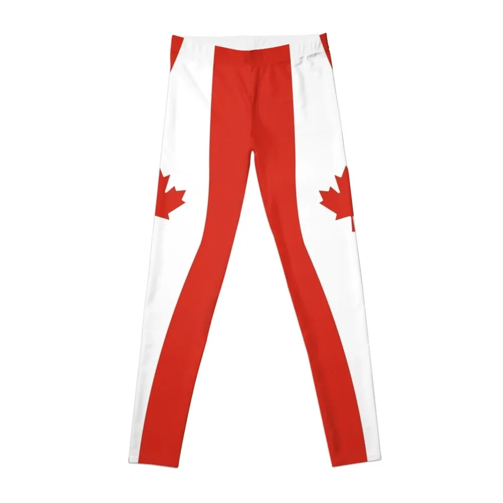 

The Maple Leaf Canadian Flag for Canada - Plain and Simple Leggings gym pants for girls Womens Leggings