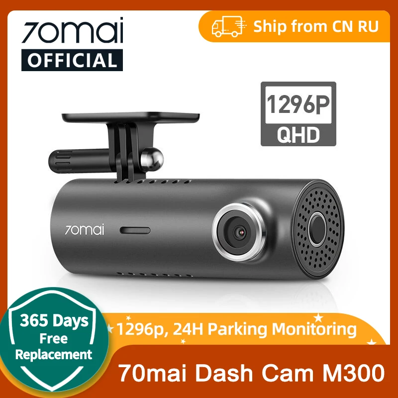 70mai Dash Cam M300 Car Camera 1296P Night Vision 70mai M300  Car DVR Recorder 24H Parking Mode WIFI & App Control