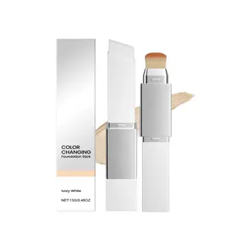 2-in-1 Foundation Stick Liquid Lightweight Moisturizing Brightening Foundation Color Changing For All Skin Types Base Makeup 1