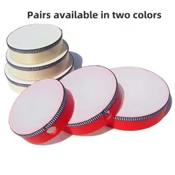 Wooden Hand Drums And Drum Bells Children's Percussion Instruments Toys Wooden Stands Drum Music Games Portable Drum Bells