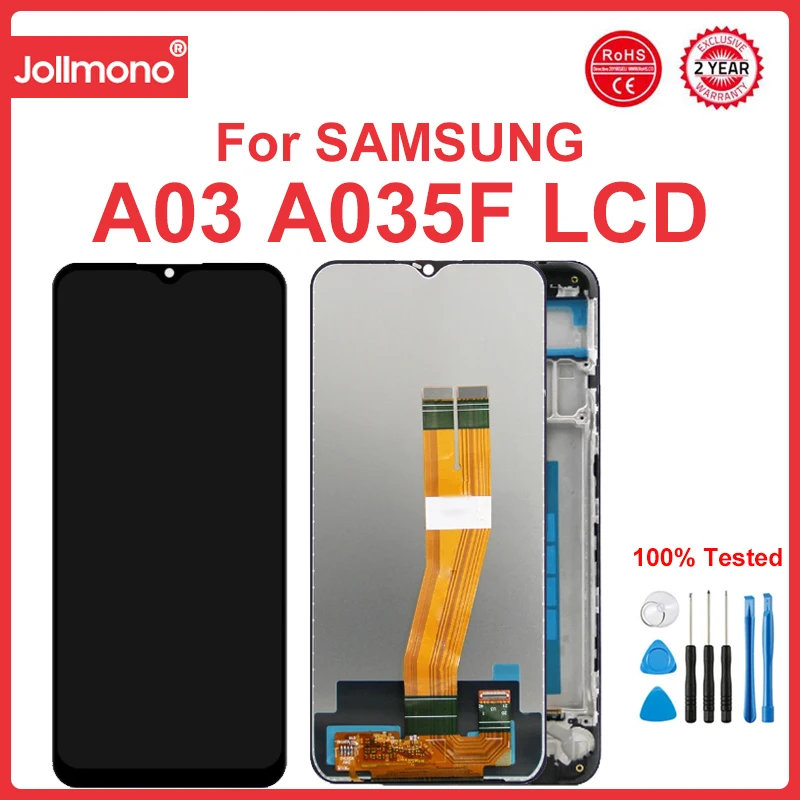 

6.5'' A03 Screen With Frame Replacement, for Samsung Galaxy A03 A035 A035F A035F/DS Lcd Display Touch Screen Digitizer Assembly