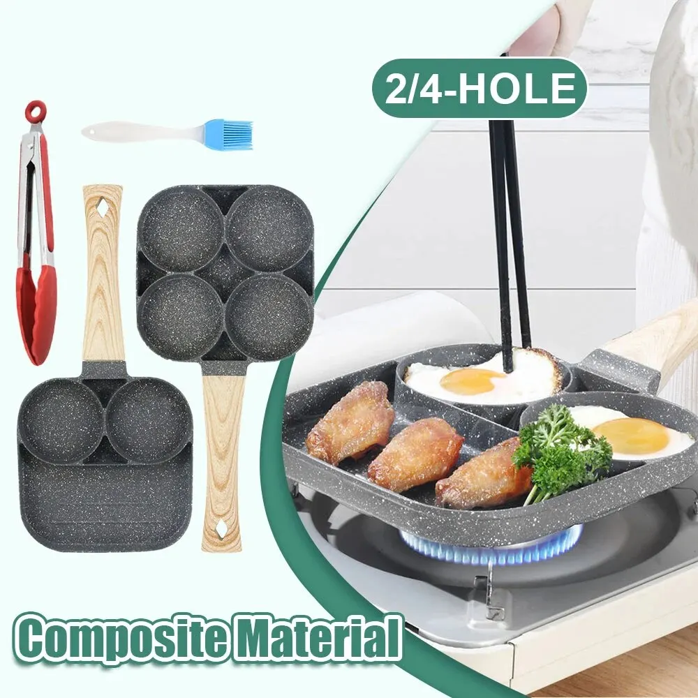 Frying Pan 2/4 Thickened Omelet Non-stick Egg Pancake Steak Hamburg Bread Cooking Breakfast Maker
