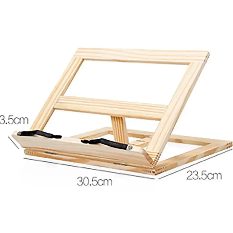 Students Reading Wooden Bookends Adjustable Magazine Book Stand Desktop Tablet Support Multi-functional Kids Painting Rack