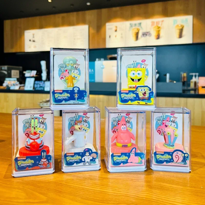 스폰지 밥 보글 애니메이션 액션 피규어 장식 패트릭 스타 Squidward 촉수 모델 장난감 장식 Krabs 아이 생일 선물