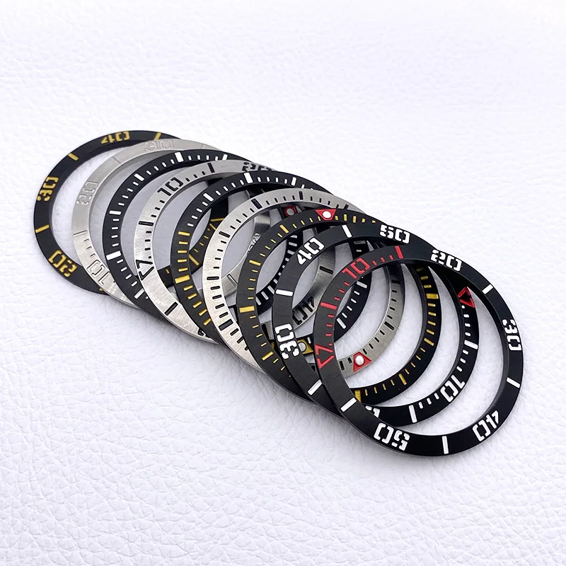 Slope Stainless Steel Bezel Insert 41*33.8mm Fits Samurai Series Water Ghost SRPF79K1 LX SNR025 Watch Case Replace Part