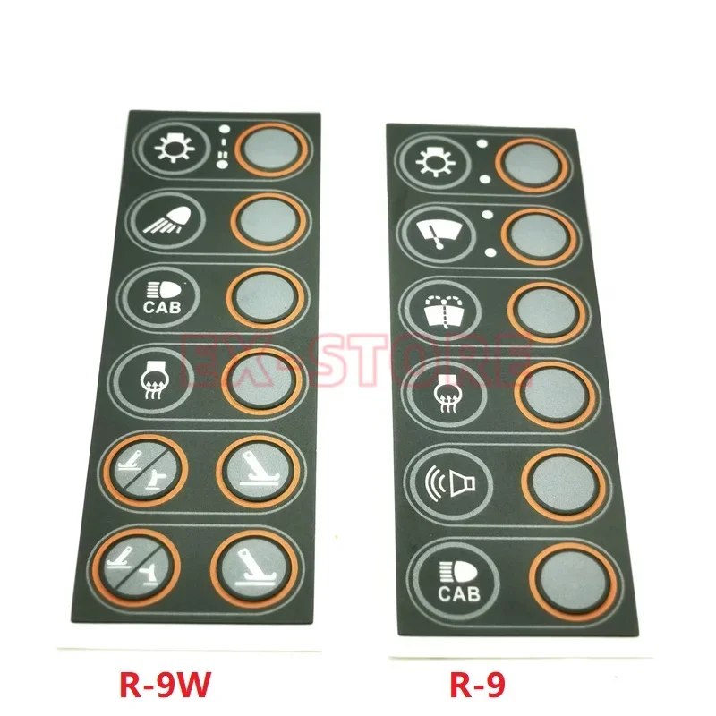 sticker panel air condition switch box HYUNDAI excavator R140W-9,R150-9,R210-9,R300-9,R200W,R160W-9,R485-9
