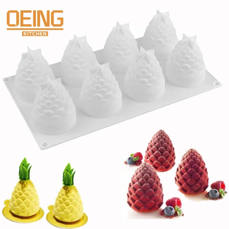 3D-Fruit-Shape-Silicone-Cake-Mold-Baking-Tool-Decorative-Mold-Pine-Cone ...