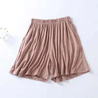 2026 New Summer Women's Shorts Modal Large Home with Pocket Sleepers Solid Color Loose 3-Cent Pants Pajama shorts Ladies - Image 5