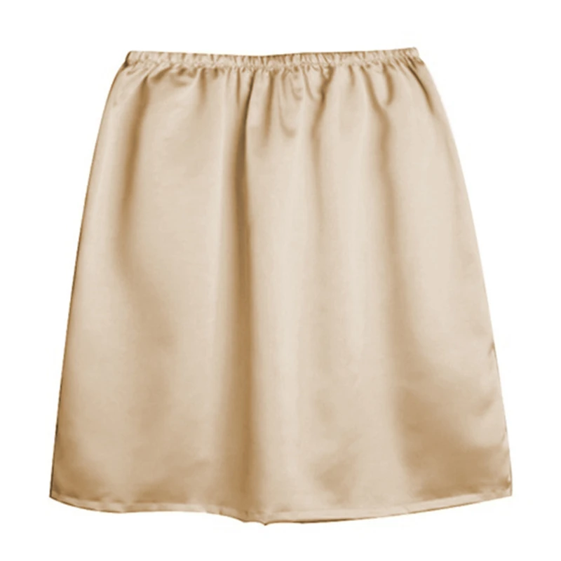 

Women's Skirt Elastic Waist Half Slip Petticoat Skirts Underskirt Lady Crinoline Milk Silk White Lace Commuter Office Skirt