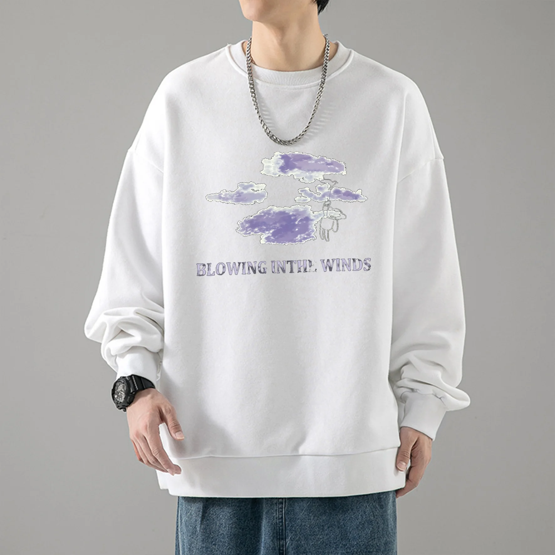 T shirt for men Autumn Oversize Long-Sleeved Tees Men's Clothing