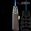 Jobon-Big Jet Flame Lighter for Men, Creative Power, Direct Blue, Metal, Windproof, Kitchen, Outdoor Barbecue, Men's Gift 1
