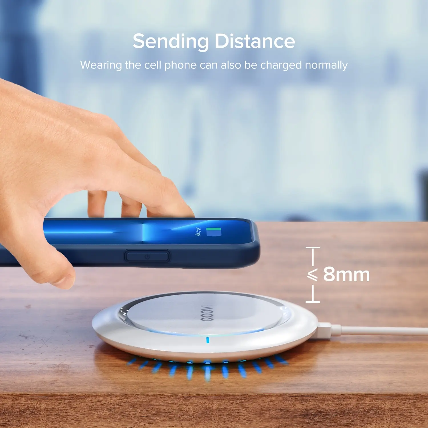 Universal 15W Fast Wireless Charging Pad with USB Qi Technology