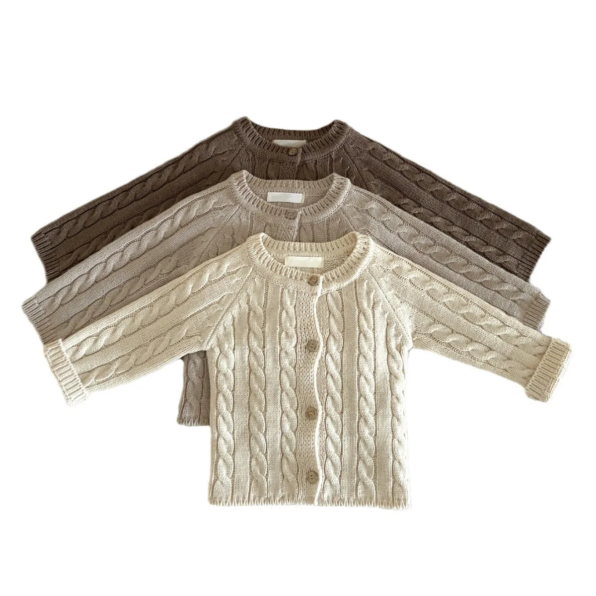 Autumn New Baby Long Sleeve Knit Cardigan Solid Infant Boy Single Breasted Jacket Toddler Girl Knitted Sweater Coat 0-24M