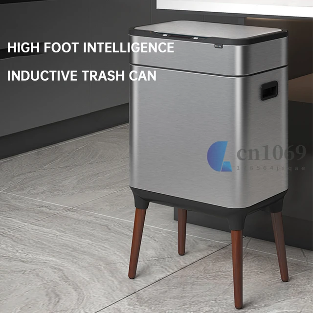 7.9 Gallon Trash Can Stainless Steel Oval Kitchen - AliExpress