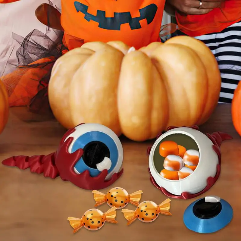 3D Halloween Candy Box Candy Box Spooky Halloween Candies Storage Smooth Desktop Ornaments Storage Bins For Shelves Home