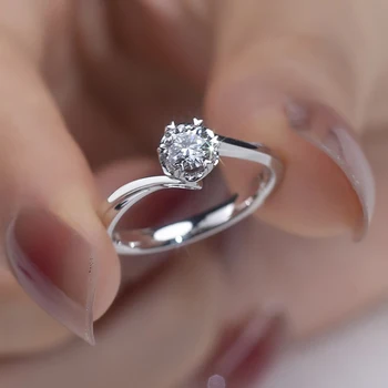 1CT Round Lab Diamond Engagement Ring 1