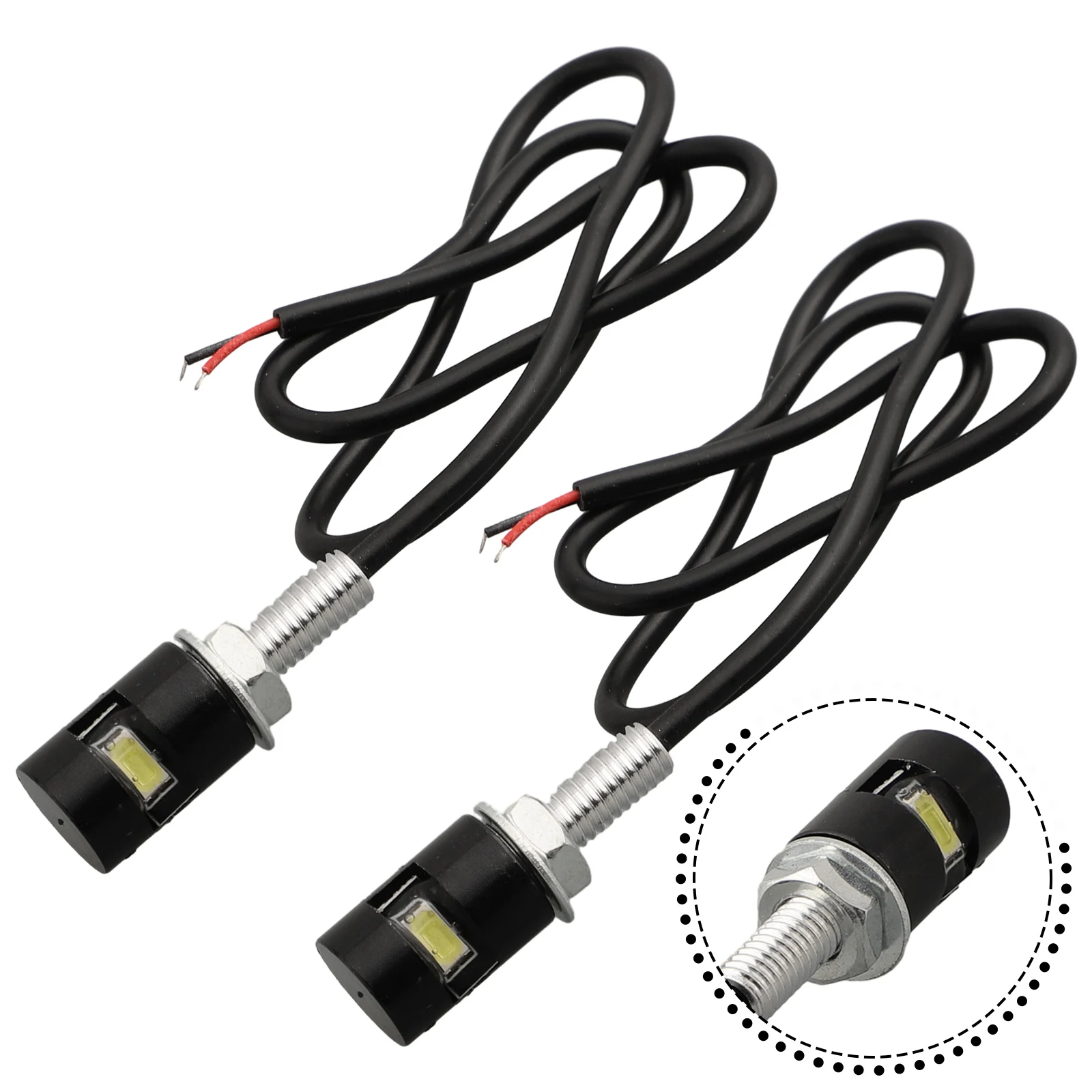 

LED License Plate Light Car V Lights Tail Bolt Super Bright And Long Lasting Wires Compatibility Note Wires Actual