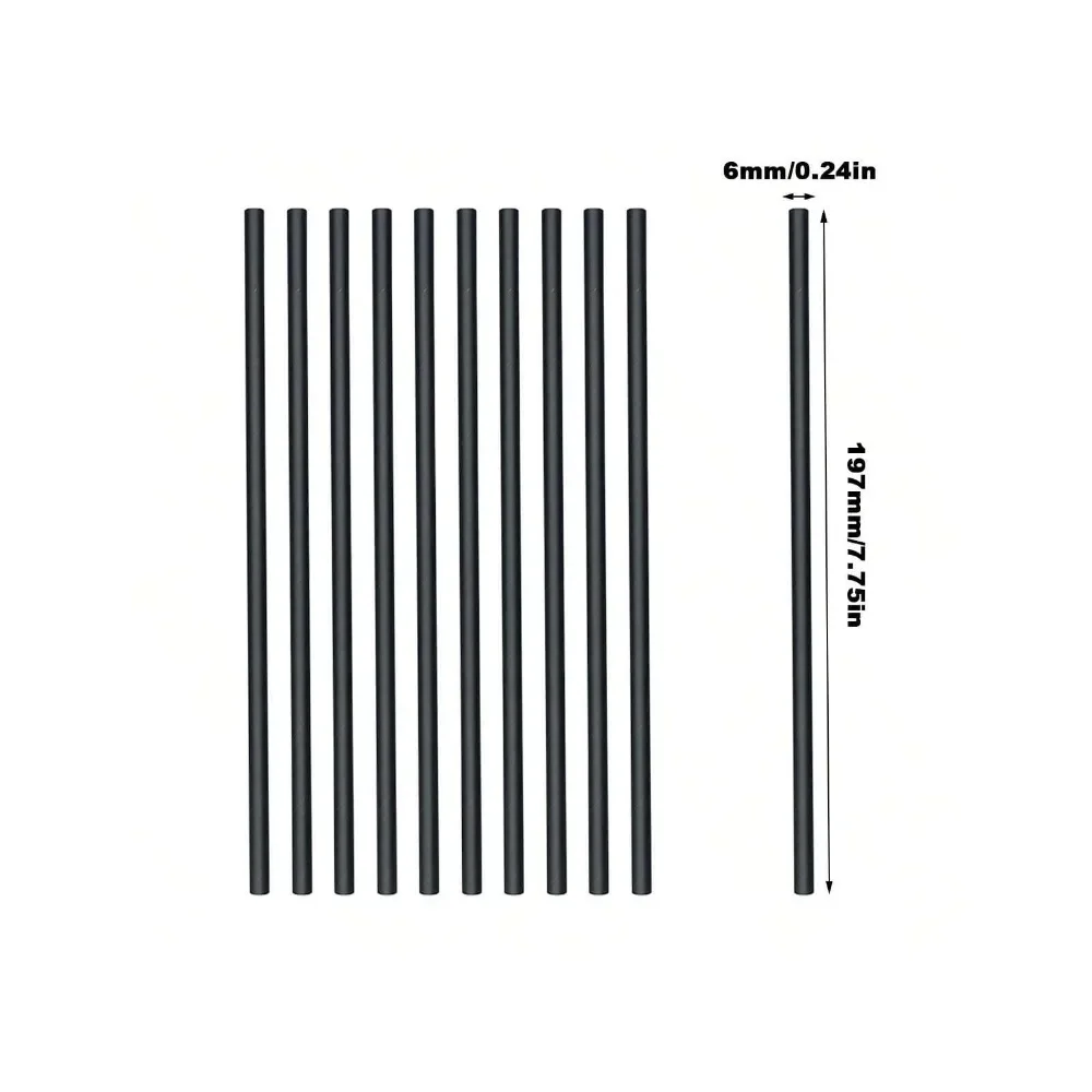50pcs Disposable Solid Color Paper Straws White Black Kraft Brown Suitable for Restaurants Cocktails Bars Birthdays Weddings