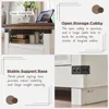 Farmhouse Nightstand with Charging Station,18" Rustic Night Stand with 2 Storage Drawers,Wood End Table for Bedroom, Living Room 6