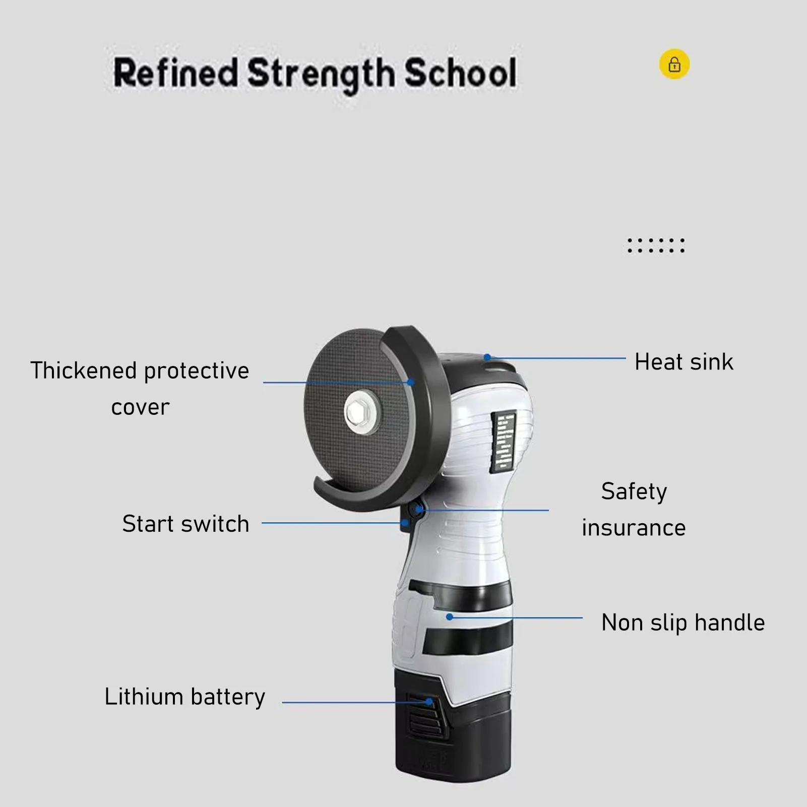 Mini Angle Grinder Multifunctional Cordless Electric Handheld Grinding Tool for Cutting Polishing