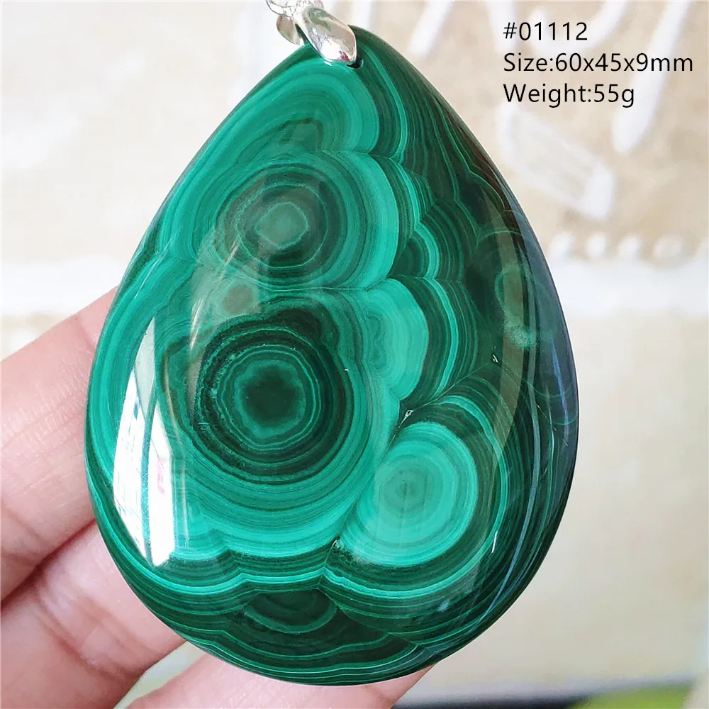 Natural Green Malachite Chrysocolla Pendant Necklace For Women Men Malachite Fashion Gemstone Jewelry AAAAAA pendant necklace