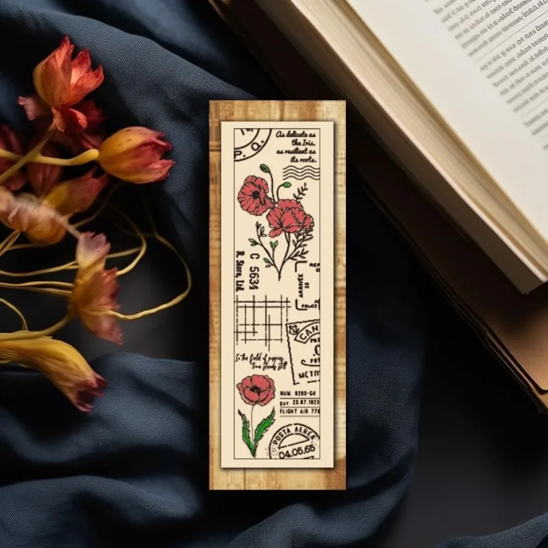 1pc Silicone Clear Stamps Vintage Bookmarks Plastic Stamp for DIY Scrapbooking Photo Album Decorative Cards Making Stamps clear stamps clear rubber stamps