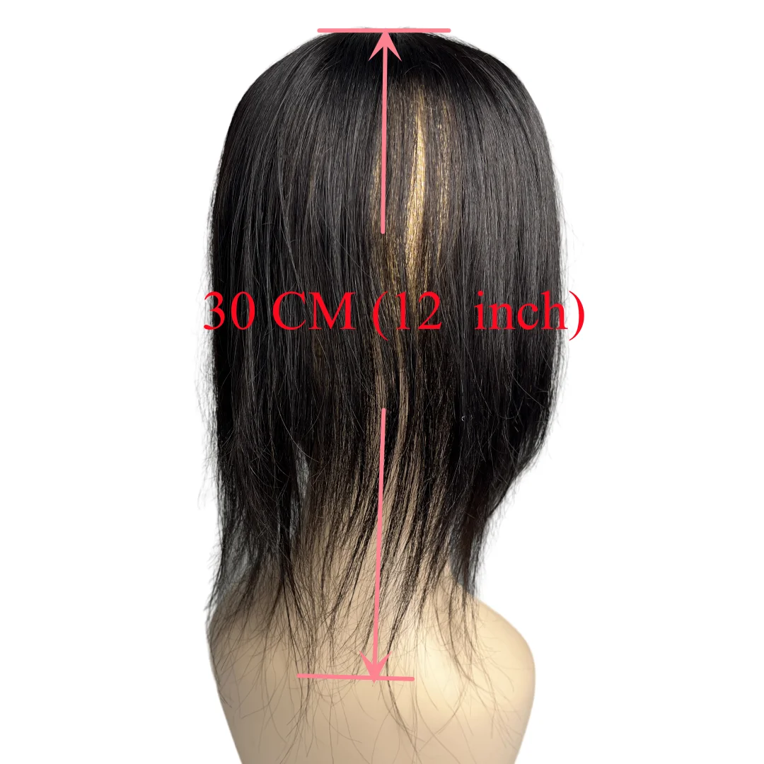 Real Human Hair Toppers With Bangs Straight Fringe Clip In Natural Extensions Hairpieces Cover White Grey Hair Loss For Women
