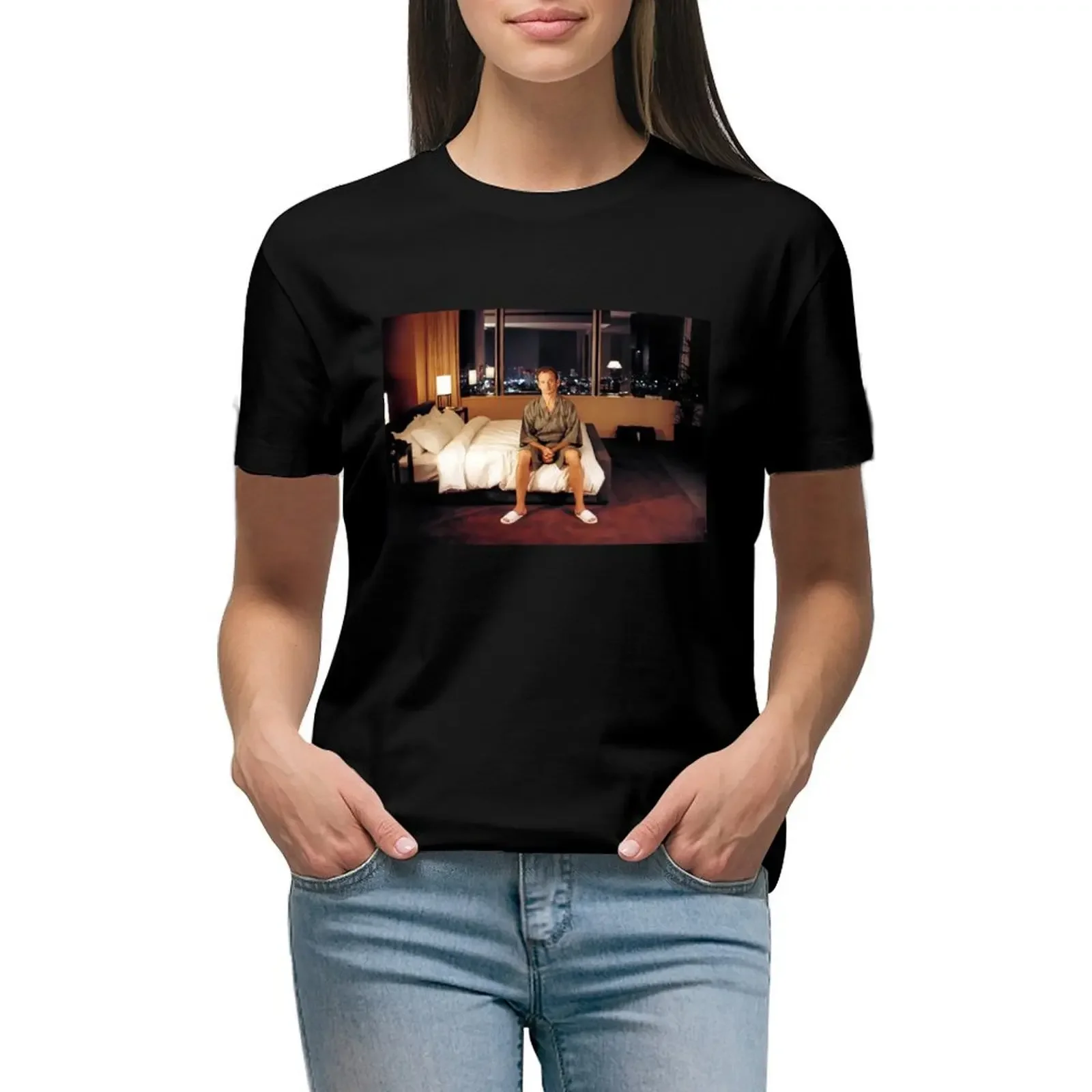 

Lost in Translation Bill Murray Sofia Coppola T-shirt cute clothes Blouse cat shirts for Women
