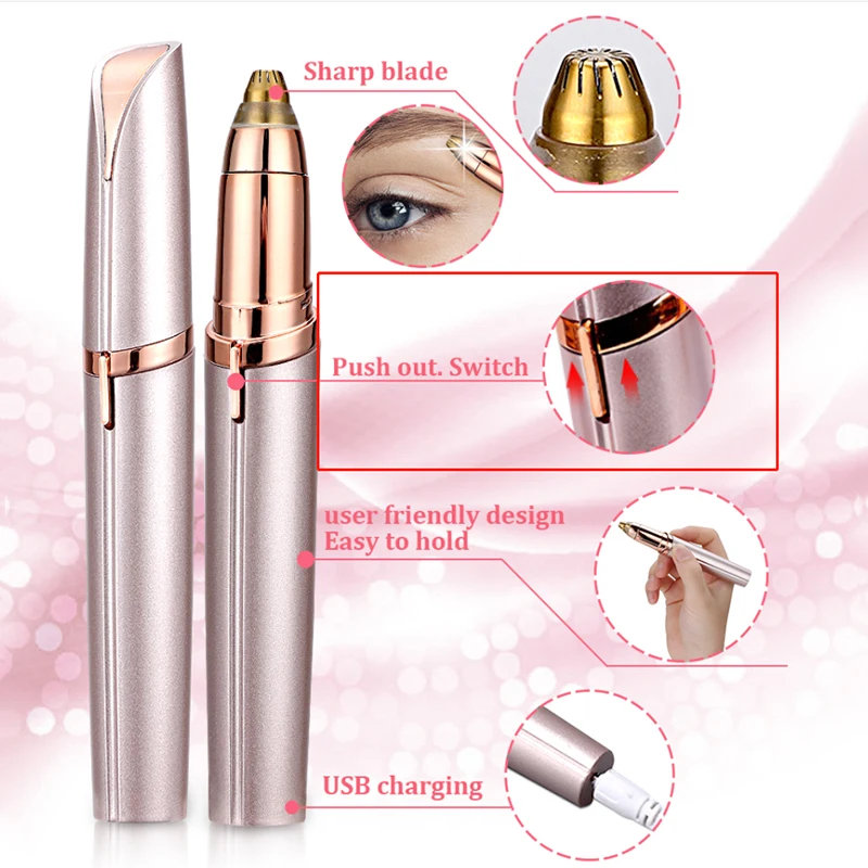 Electric Eyebrow Painless Trimmer Hair Remover Epilator