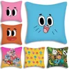 Animation Amazing World Gumball Pillow Covers Cartoon Sofa Decorative Home Double-sided Printing Short Plush Cute Cushion Cover 1