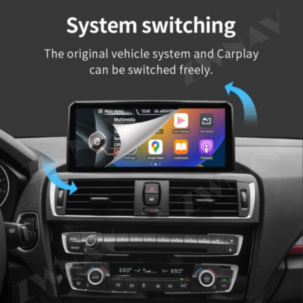 10.25 Inch Car Linux System Wireless CarPlay For BMW F20 F21