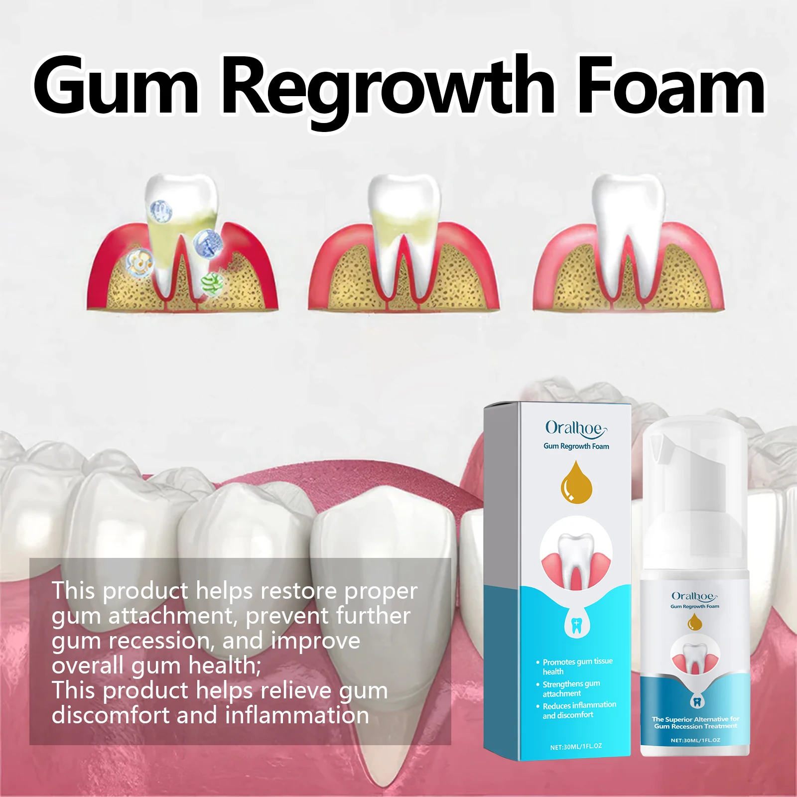 Gums Mousse Toothpaste Teeth Whitening Foam Removing Yellow Teeth Effective Cleaning Tooth Stain Breath Fresh Tooth Care Product